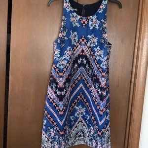 Formal summer sleeveless dress, floral